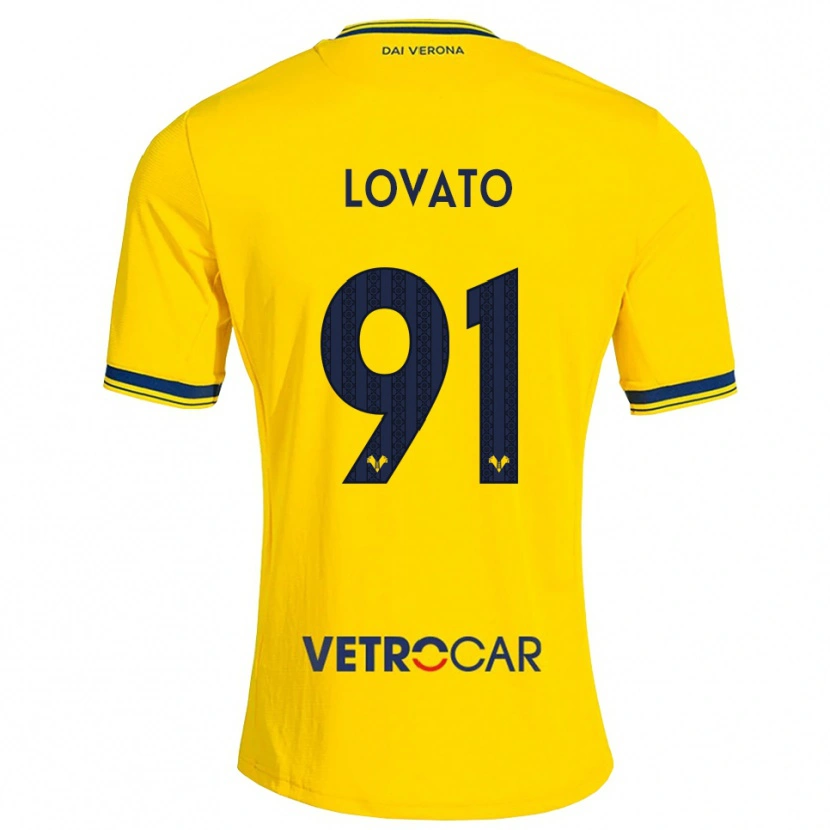 Danxen Criança Camisola Enrico Lovato #91 Amarelo Vermelho Alternativa 2026/27 Camisa Brasil