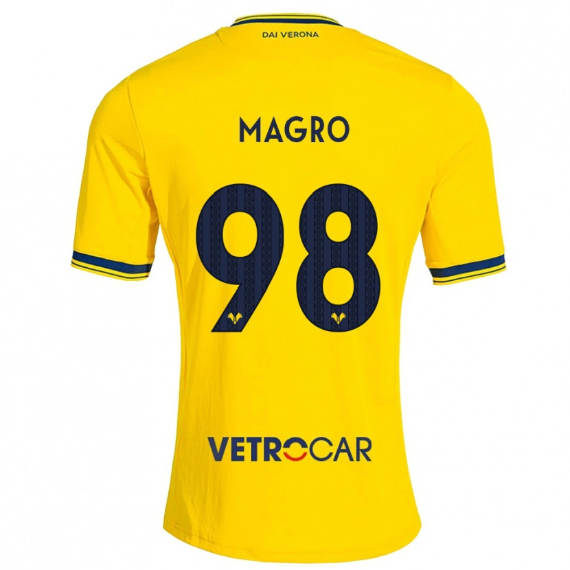 Danxen Criança Camisola Federico Magro #98 Amarelo Vermelho Alternativa 2026/27 Camisa Brasil