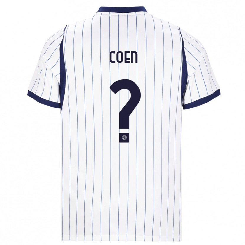 Danxen Criança Camisola Joshua Coen #0 Branco Azul Marinho Alternativa 2026/27 Camisa Brasil