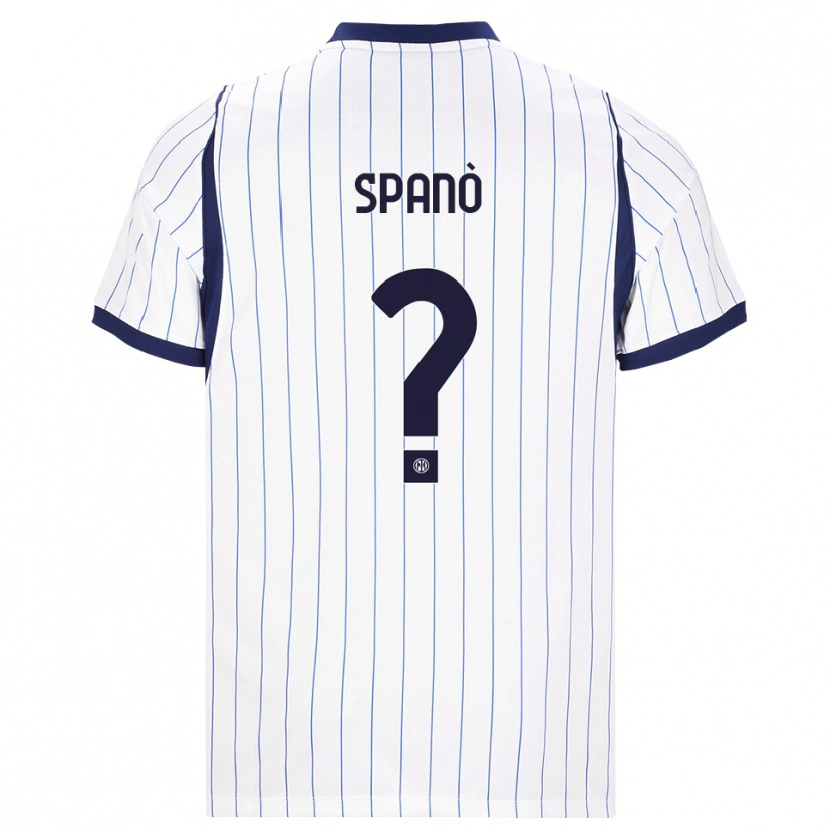 Danxen Criança Camisola Samuele Spanò #0 Branco Azul Marinho Alternativa 2026/27 Camisa Brasil