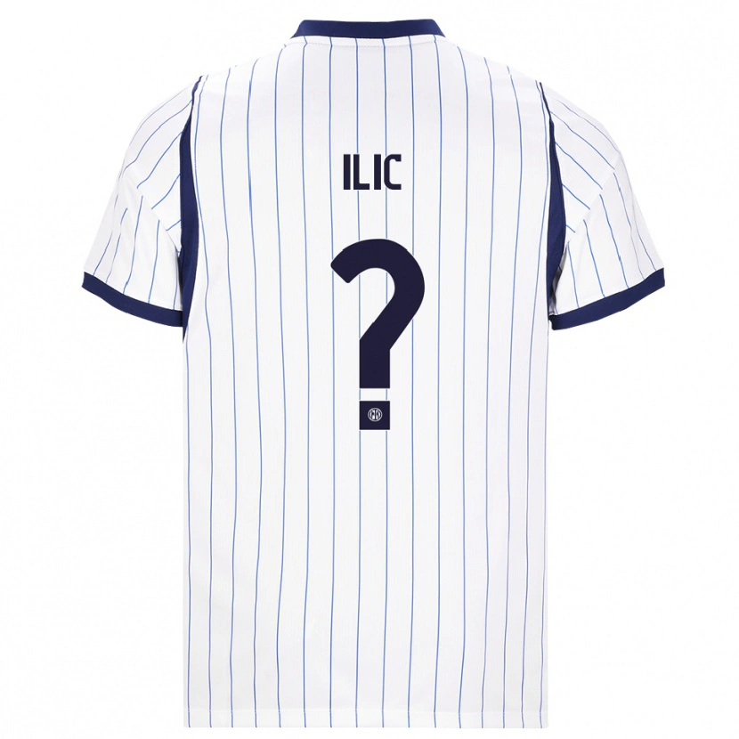 Danxen Criança Camisola Novak Ilic #0 Branco Azul Marinho Alternativa 2026/27 Camisa Brasil
