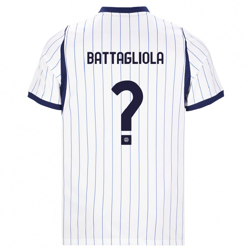 Danxen Criança Camisola Lorenzo Battagliola #0 Branco Azul Marinho Alternativa 2026/27 Camisa Brasil