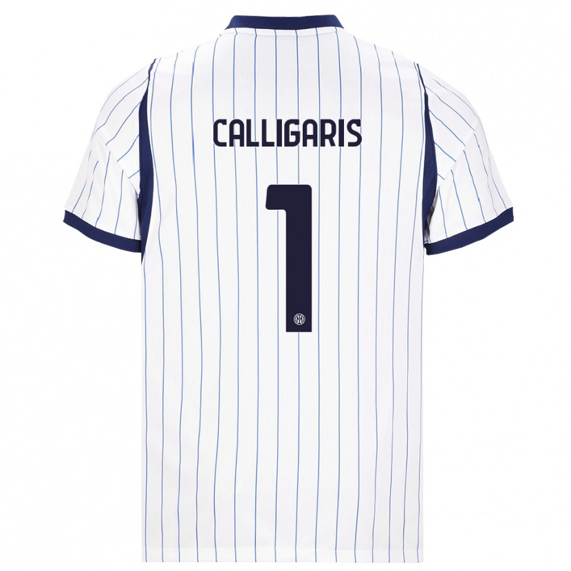 Danxen Criança Camisola Alessandro Calligaris #1 Branco Azul Marinho Alternativa 2026/27 Camisa Brasil