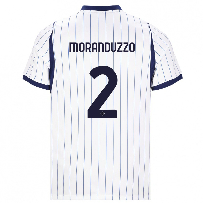 Danxen Criança Camisola Nicolo Moranduzzo #2 Branco Azul Marinho Alternativa 2026/27 Camisa Brasil
