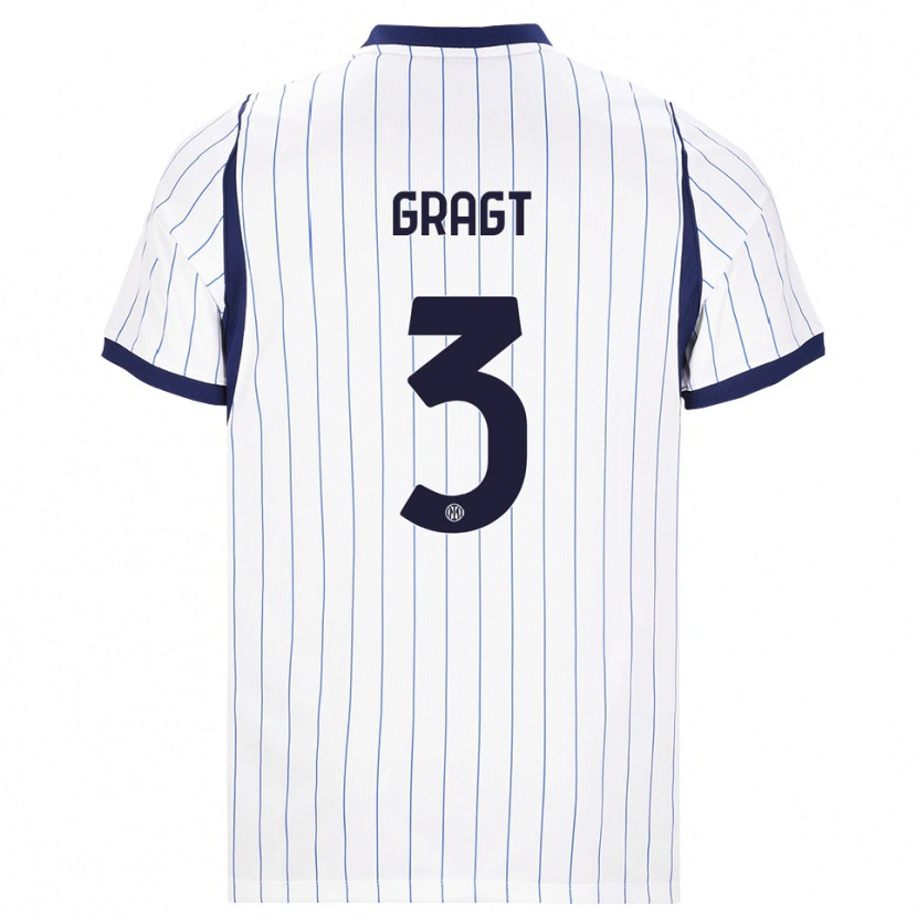 Danxen Criança Camisola Stefanie Van Der Gragt #3 Branco Azul Marinho Alternativa 2026/27 Camisa Brasil