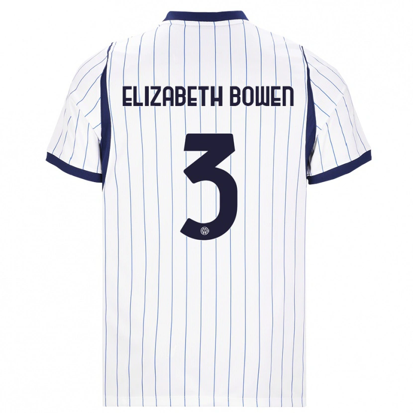 Danxen Criança Camisola Kate Elizabeth Bowen #3 Branco Azul Marinho Alternativa 2026/27 Camisa Brasil