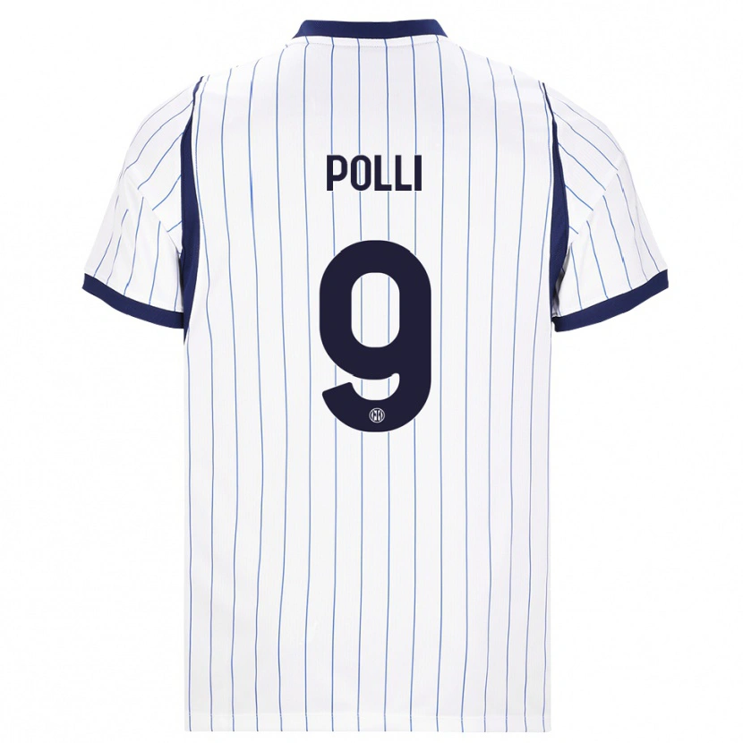 Danxen Criança Camisola Elisa Polli #9 Branco Azul Marinho Alternativa 2026/27 Camisa Brasil