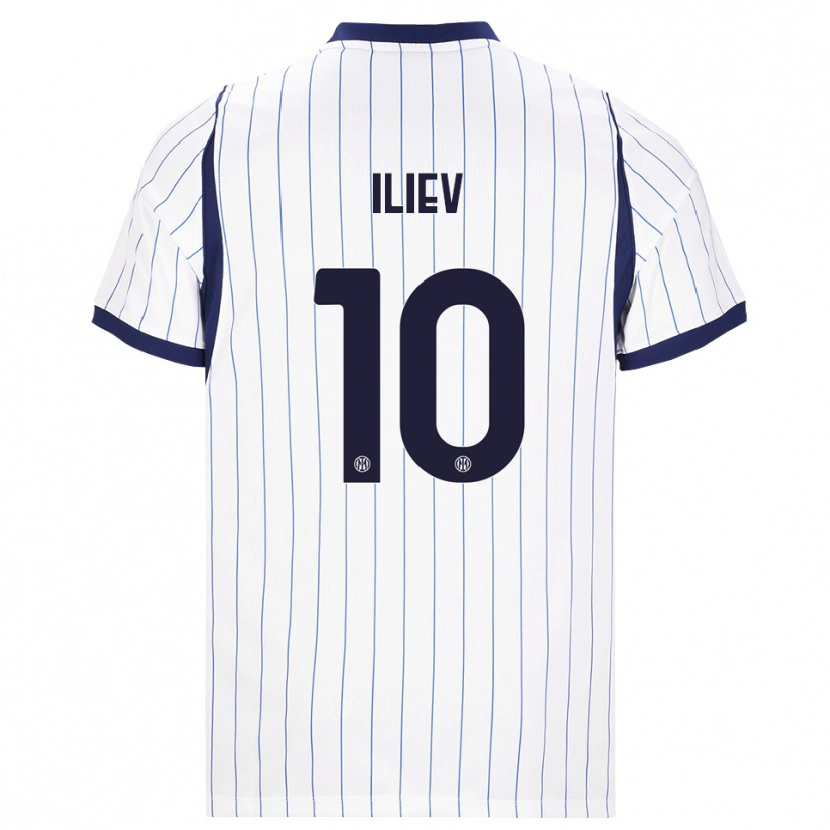Danxen Criança Camisola Nikola Iliev #10 Branco Azul Marinho Alternativa 2026/27 Camisa Brasil