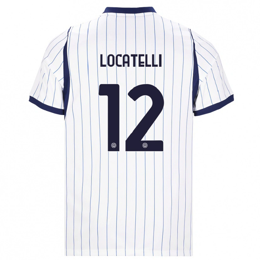 Danxen Criança Camisola Tommaso Locatelli #12 Branco Azul Marinho Alternativa 2026/27 Camisa Brasil