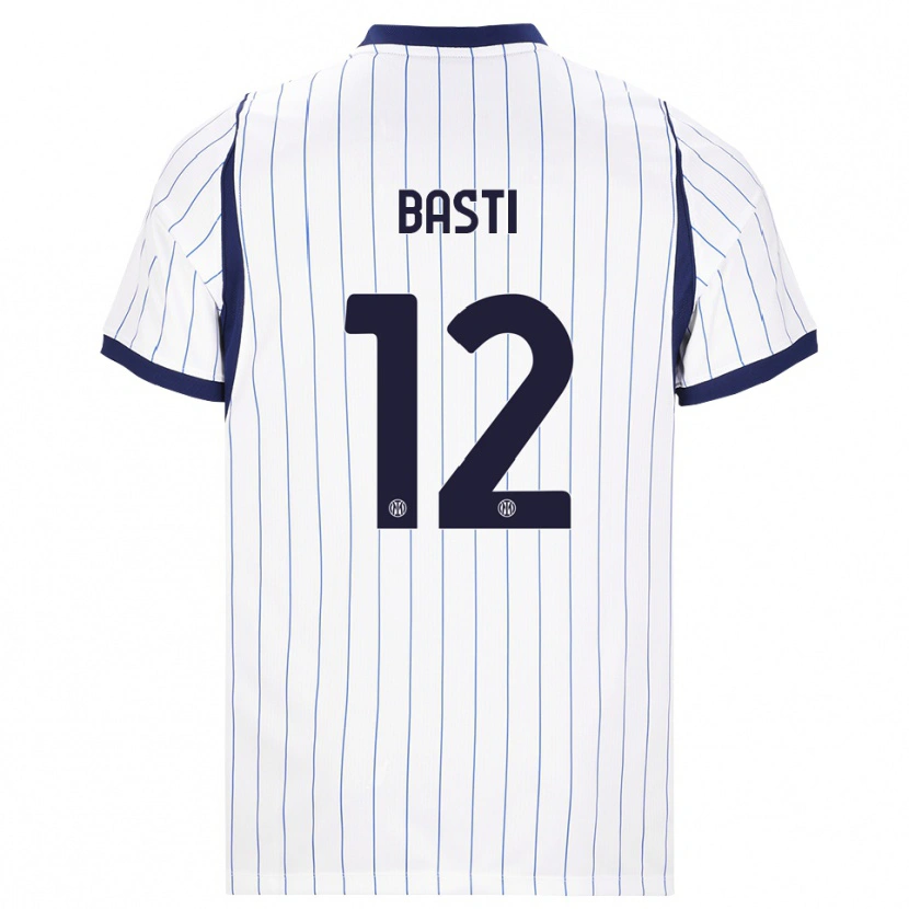 Danxen Criança Camisola Matteo Basti #12 Branco Azul Marinho Alternativa 2026/27 Camisa Brasil