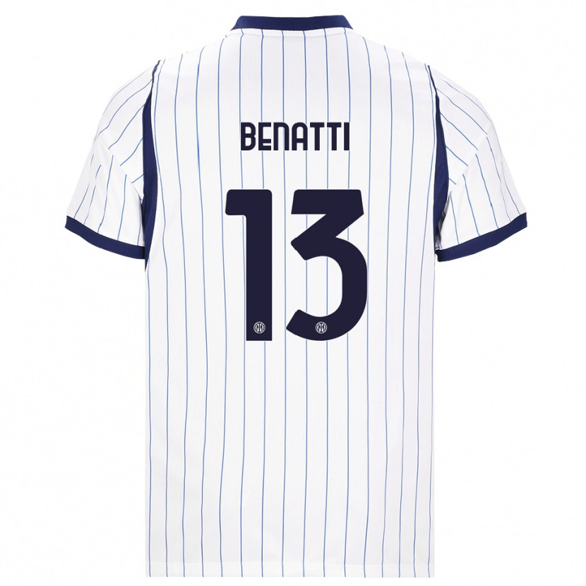 Danxen Criança Camisola Tommaso Benatti #13 Branco Azul Marinho Alternativa 2026/27 Camisa Brasil