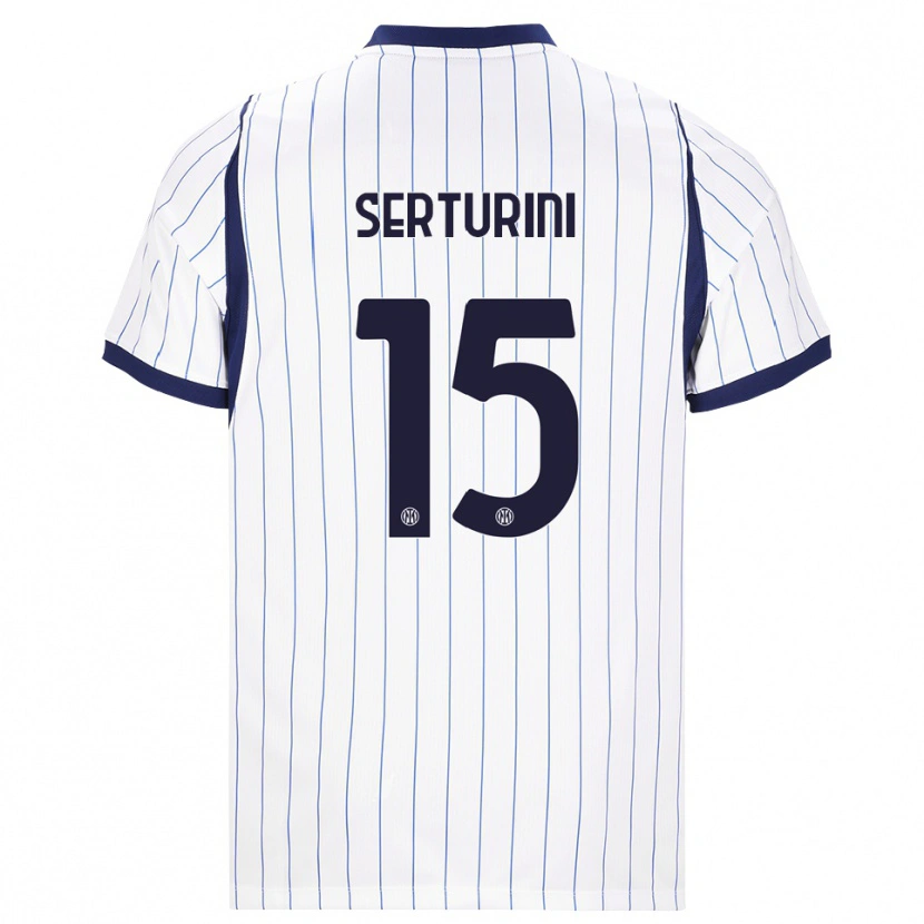 Danxen Criança Camisola Annamaria Serturini #15 Branco Azul Marinho Alternativa 2026/27 Camisa Brasil