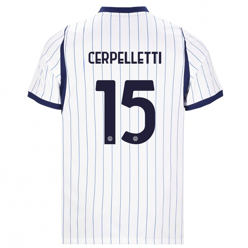 Danxen Criança Camisola Filippo Cerpelletti #15 Branco Azul Marinho Alternativa 2026/27 Camisa Brasil