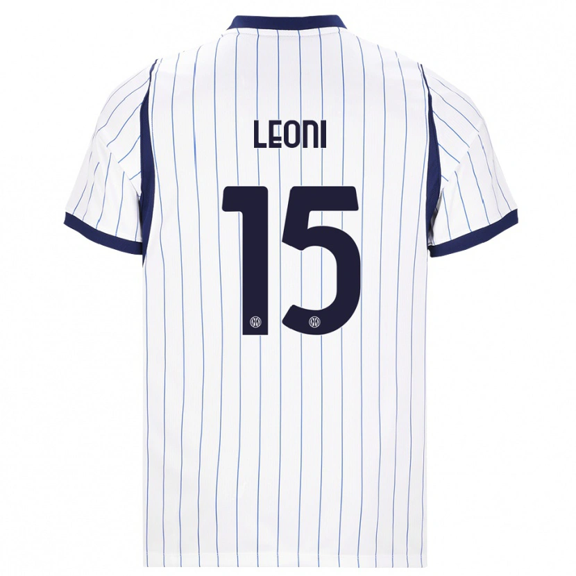 Danxen Criança Camisola Luca Leoni #15 Branco Azul Marinho Alternativa 2026/27 Camisa Brasil