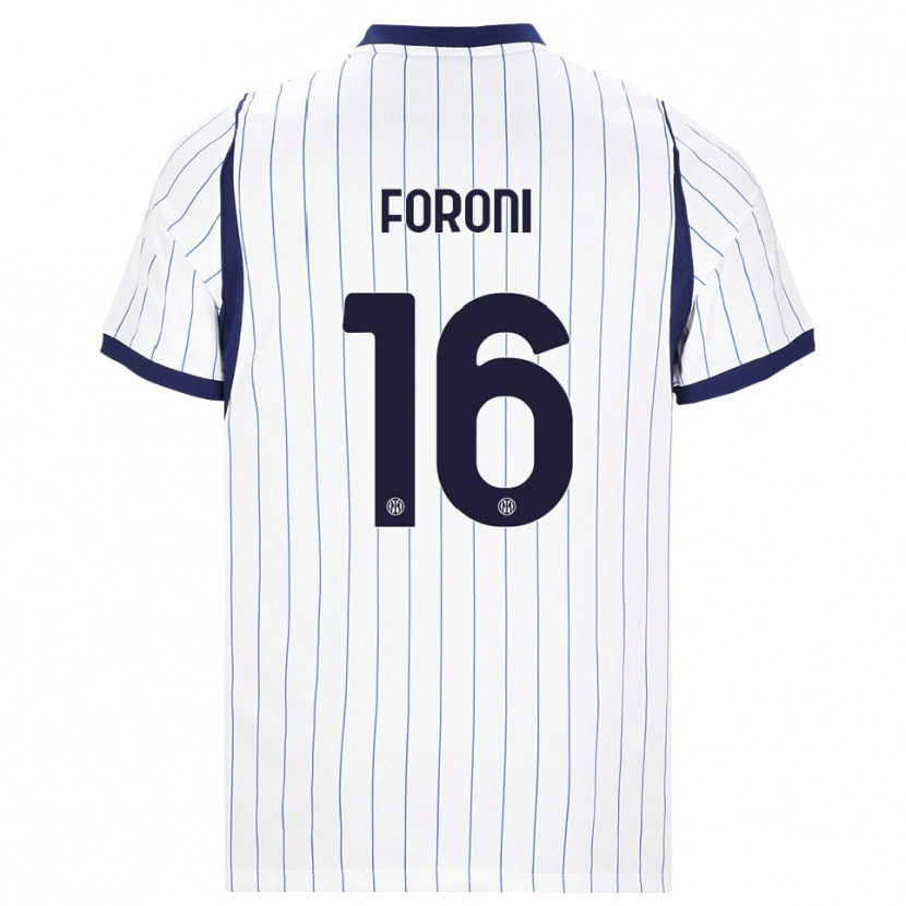 Danxen Criança Camisola Alessandro Foroni #16 Branco Azul Marinho Alternativa 2026/27 Camisa Brasil