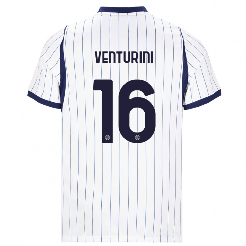 Danxen Criança Camisola Matteo Venturini #16 Branco Azul Marinho Alternativa 2026/27 Camisa Brasil