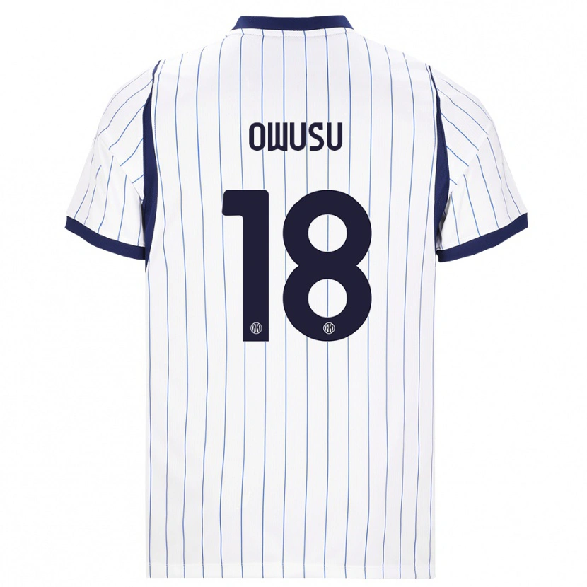 Danxen Criança Camisola Wilberforce Owusu #18 Branco Azul Marinho Alternativa 2026/27 Camisa Brasil