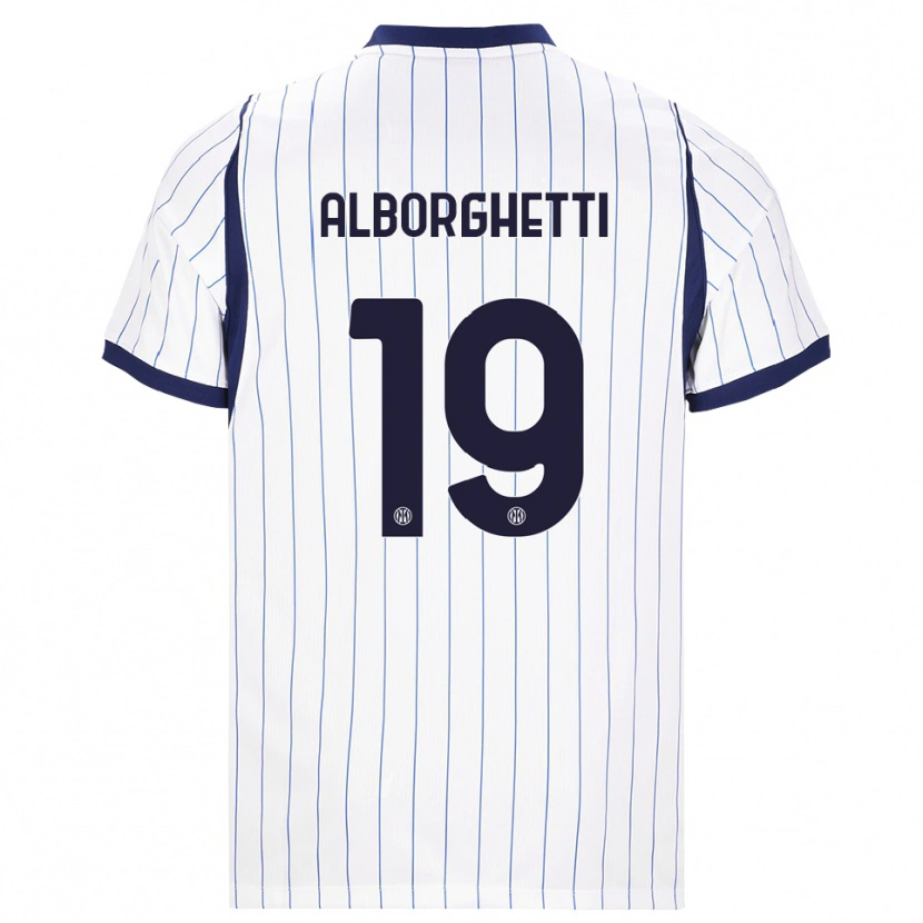 Danxen Criança Camisola Lisa Alborghetti #19 Branco Azul Marinho Alternativa 2026/27 Camisa Brasil
