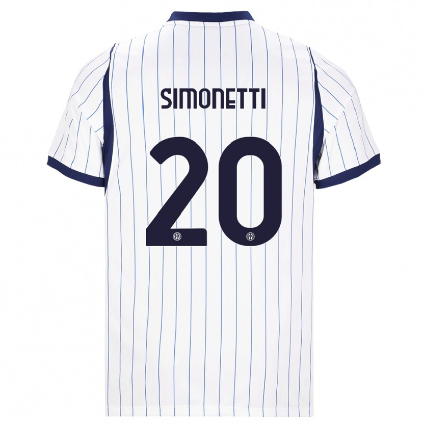 Danxen Criança Camisola Flaminia Simonetti #20 Branco Azul Marinho Alternativa 2026/27 Camisa Brasil