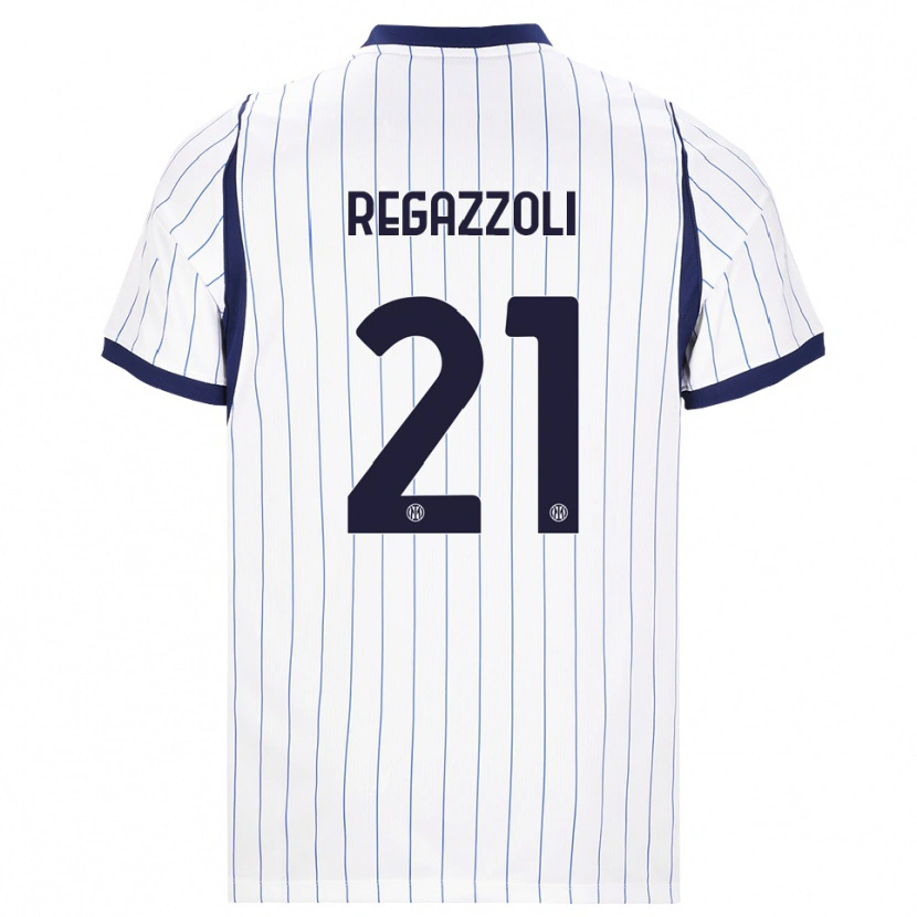 Danxen Criança Camisola Alice Regazzoli #21 Branco Azul Marinho Alternativa 2026/27 Camisa Brasil