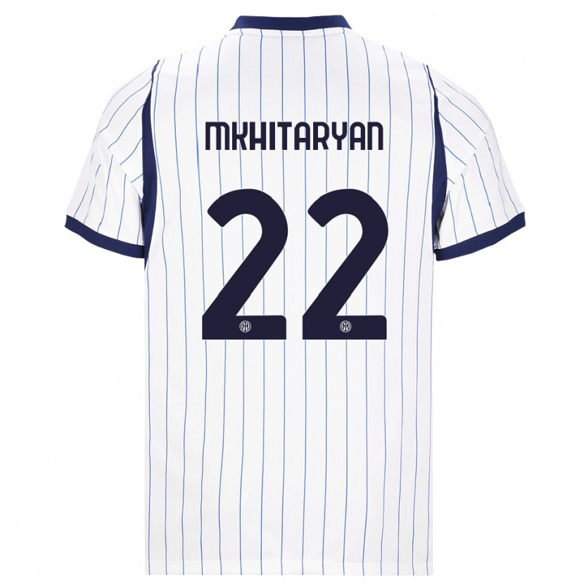 Danxen Criança Camisola Henrikh Mkhitaryan #22 Branco Azul Marinho Alternativa 2026/27 Camisa Brasil