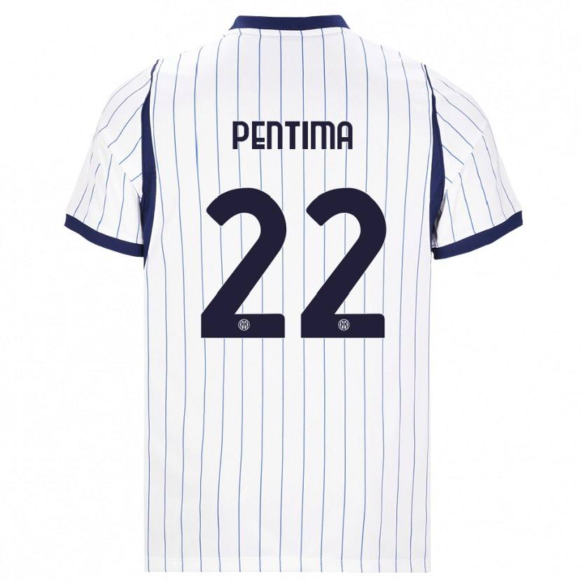 Danxen Criança Camisola Alessandro Pentima #22 Branco Azul Marinho Alternativa 2026/27 Camisa Brasil
