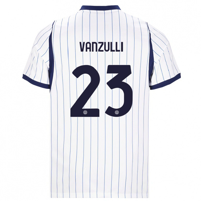 Danxen Criança Camisola Marco Vanzulli #23 Branco Azul Marinho Alternativa 2026/27 Camisa Brasil