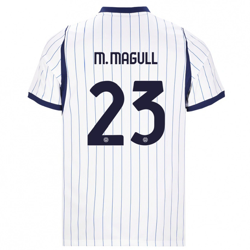 Danxen Criança Camisola Lina Maria Magull #23 Branco Azul Marinho Alternativa 2026/27 Camisa Brasil