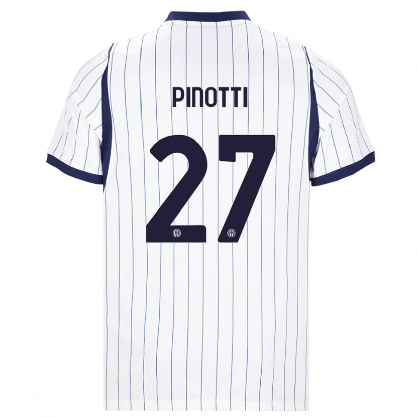 Danxen Criança Camisola Manuel Pinotti #27 Branco Azul Marinho Alternativa 2026/27 Camisa Brasil