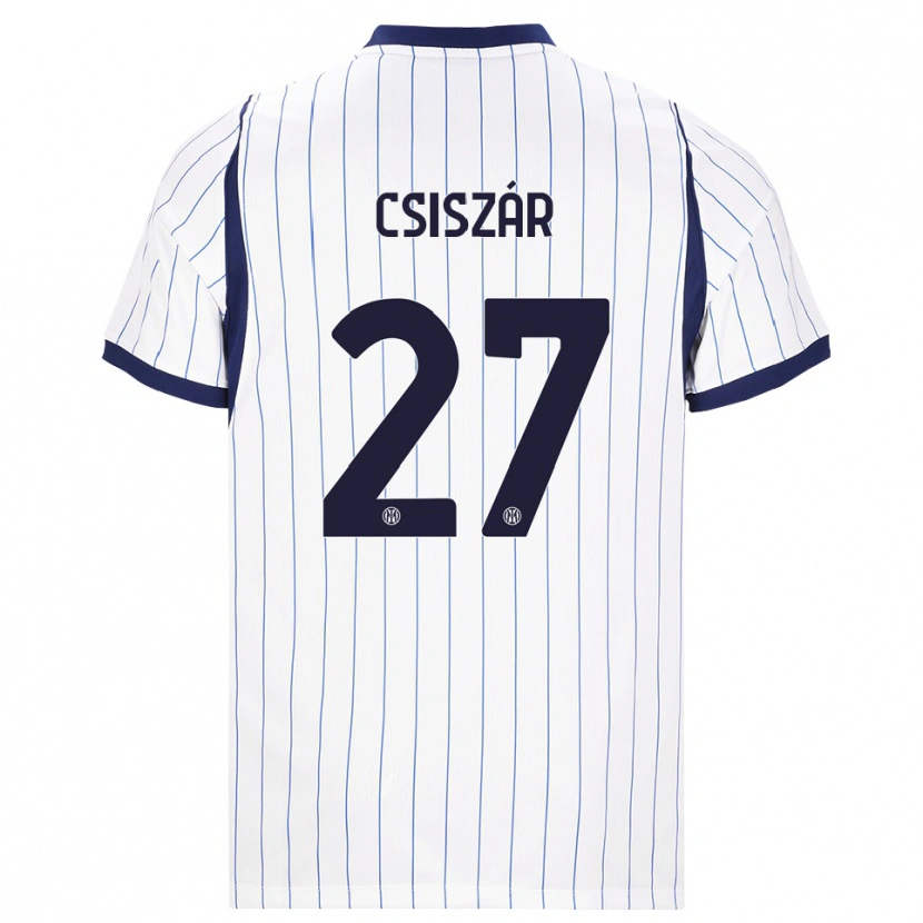 Danxen Criança Camisola Henrietta Csiszár #27 Branco Azul Marinho Alternativa 2026/27 Camisa Brasil