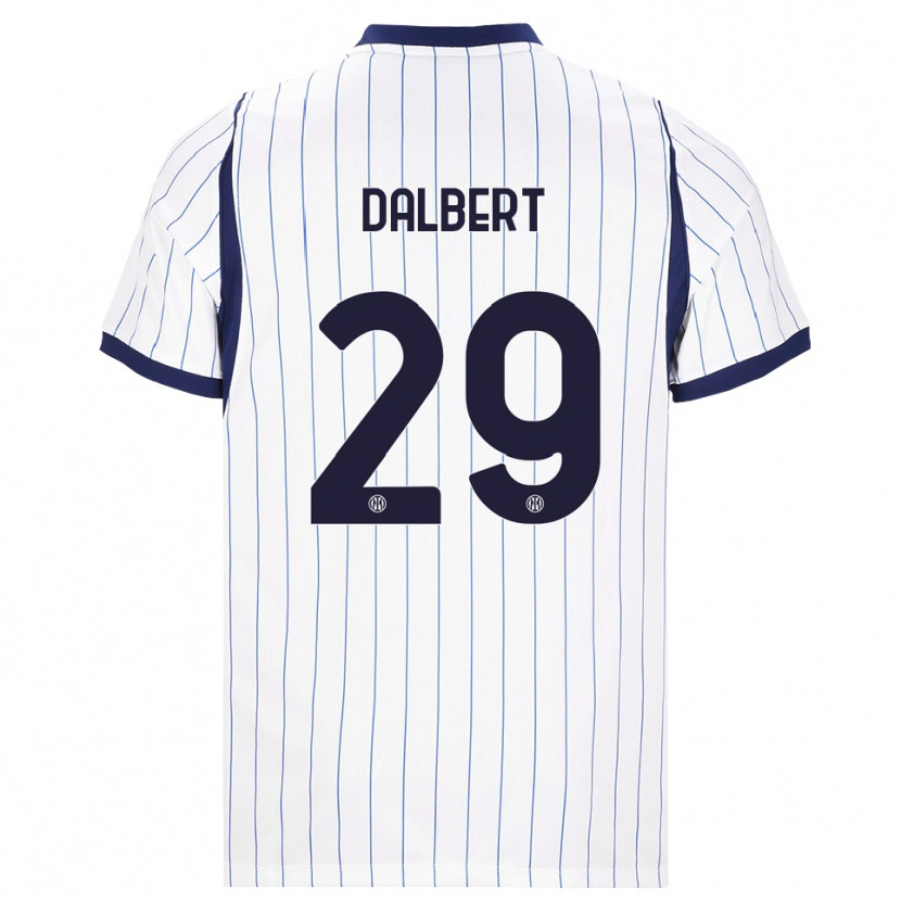 Danxen Criança Camisola Dalbert #29 Branco Azul Marinho Alternativa 2026/27 Camisa Brasil