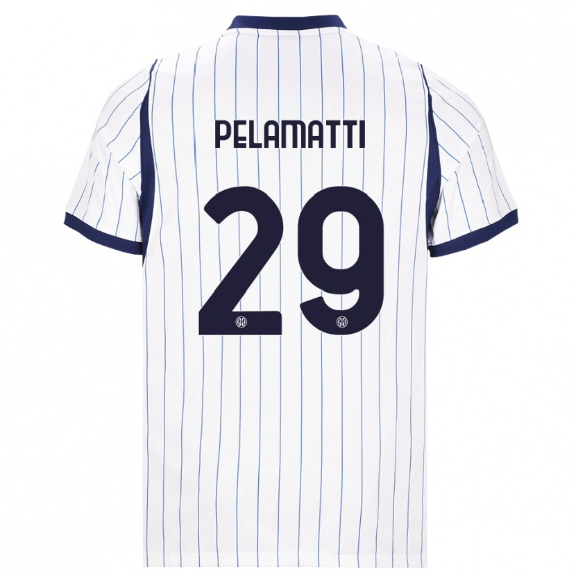 Danxen Criança Camisola Andrea Pelamatti #29 Branco Azul Marinho Alternativa 2026/27 Camisa Brasil