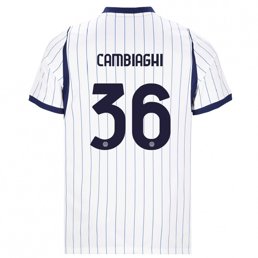 Danxen Criança Camisola Michela Cambiaghi #36 Branco Azul Marinho Alternativa 2026/27 Camisa Brasil