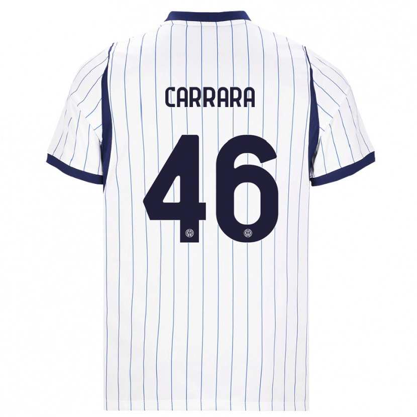 Danxen Criança Camisola Cristian Carrara #46 Branco Azul Marinho Alternativa 2026/27 Camisa Brasil