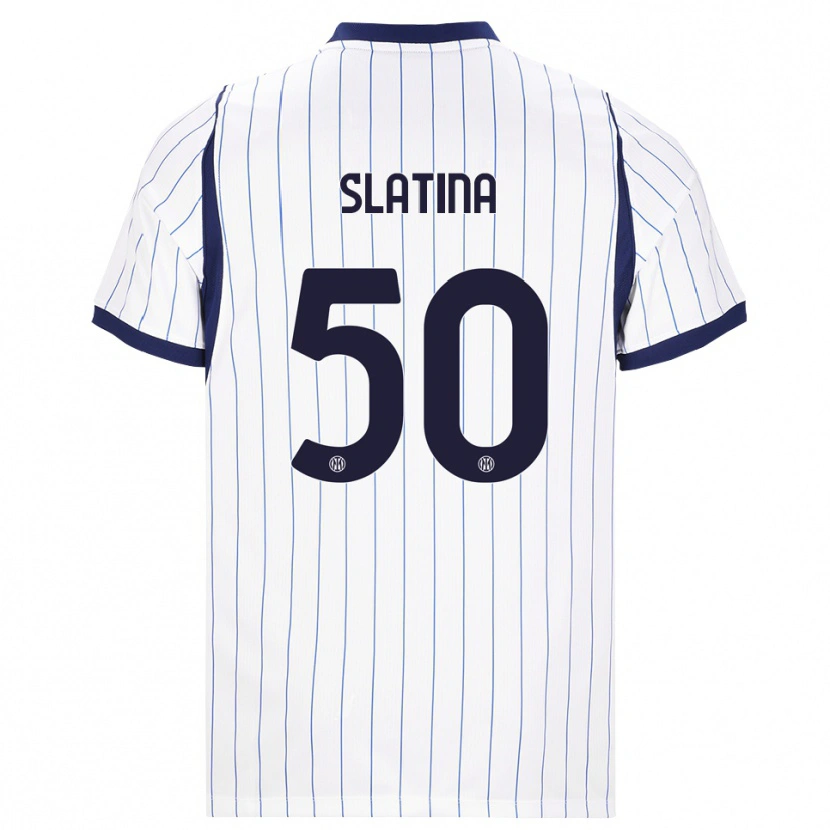 Danxen Criança Camisola Duje Slatina #50 Branco Azul Marinho Alternativa 2026/27 Camisa Brasil