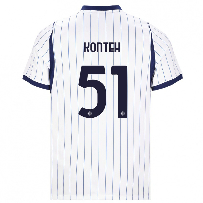 Danxen Criança Camisola Amadou Konteh #51 Branco Azul Marinho Alternativa 2026/27 Camisa Brasil