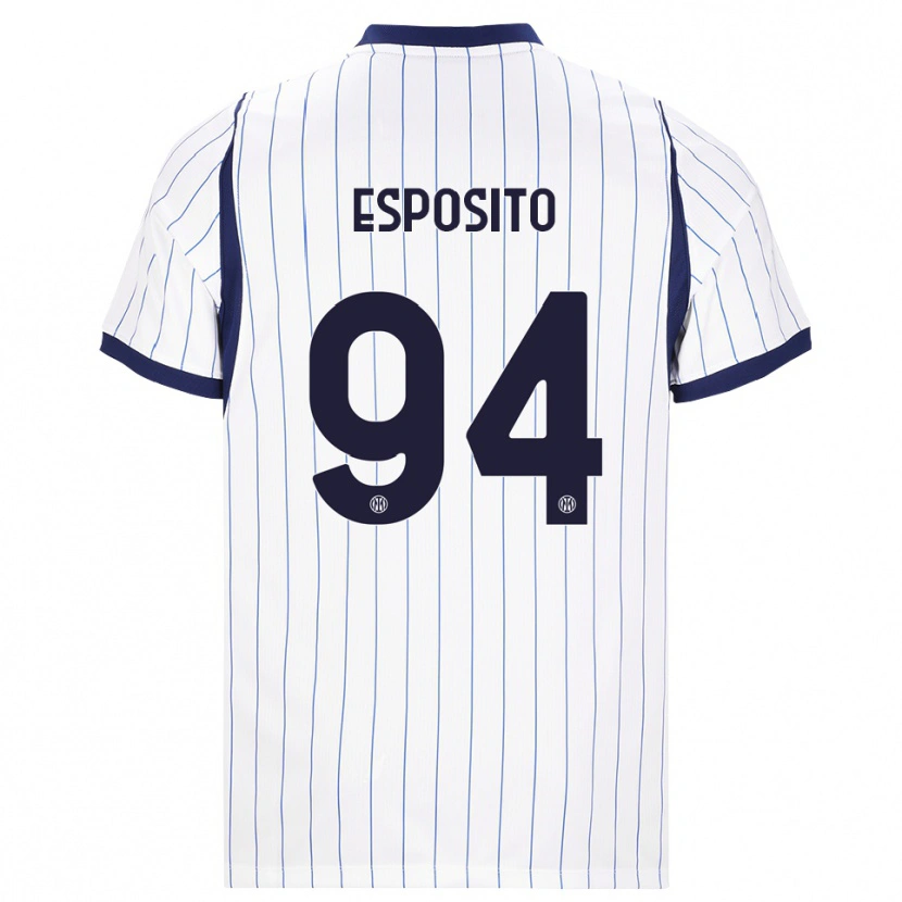 Danxen Criança Camisola Pio Esposito #94 Branco Azul Marinho Alternativa 2026/27 Camisa Brasil