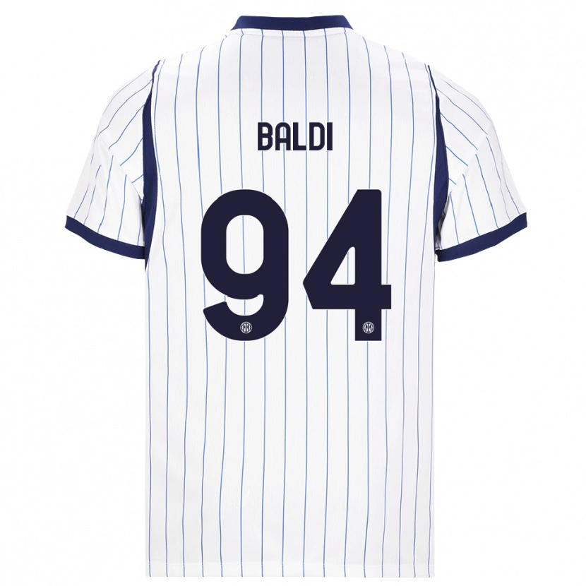 Danxen Criança Camisola Rachele Baldi #94 Branco Azul Marinho Alternativa 2026/27 Camisa Brasil