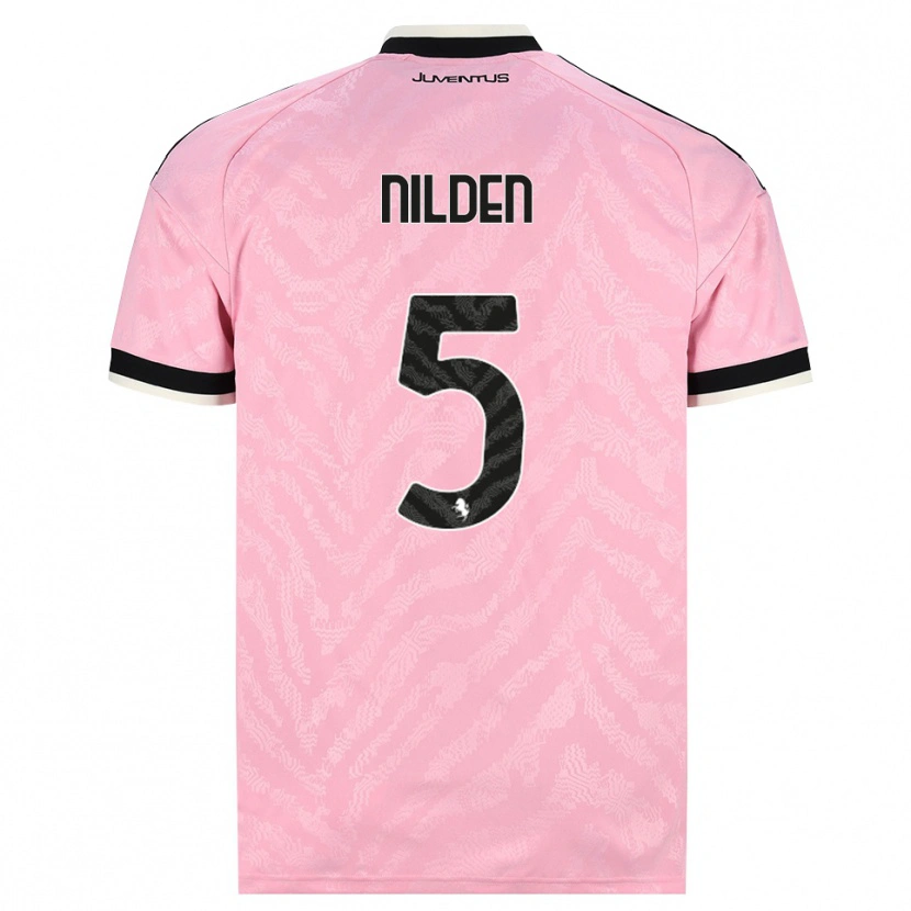 Danxen Criança Camisola Amanda Nilden #5 Preto Rosa Alternativa 2026/27 Camisa Brasil