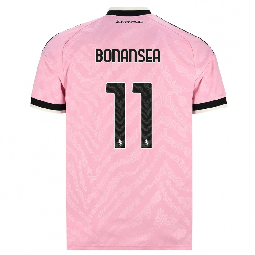 Danxen Criança Camisola Barbara Bonansea #11 Preto Rosa Alternativa 2026/27 Camisa Brasil
