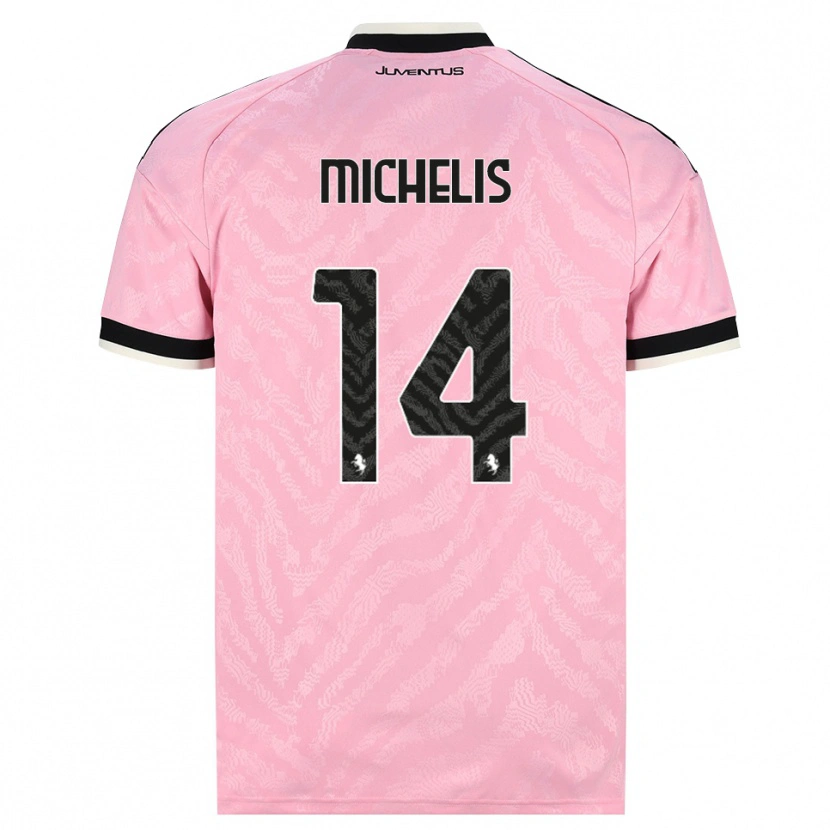 Danxen Criança Camisola Mattia Michelis #14 Preto Rosa Alternativa 2026/27 Camisa Brasil