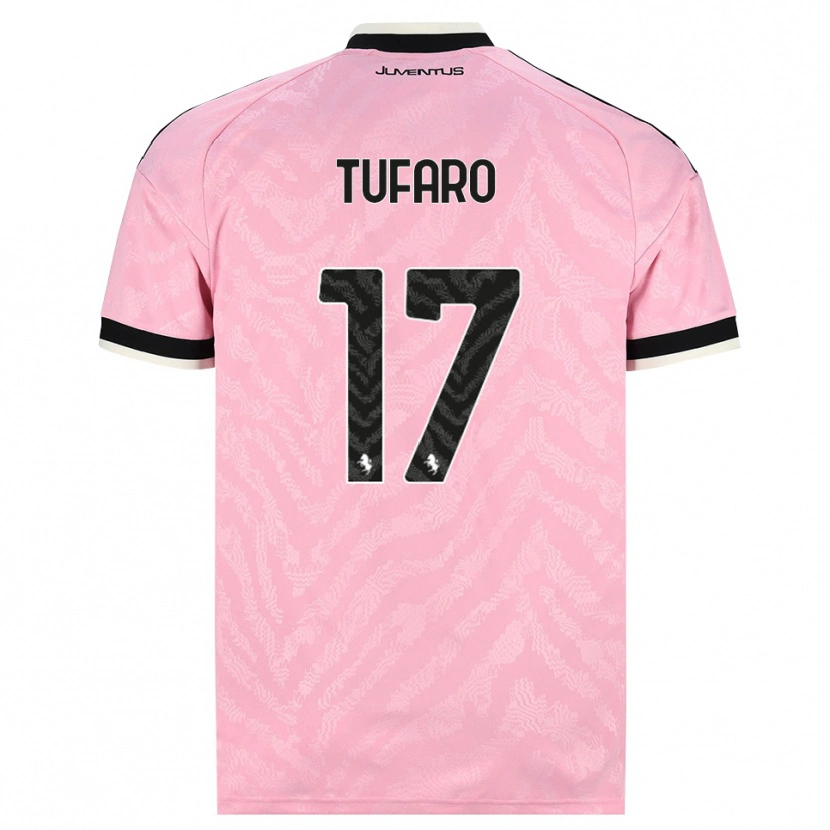 Danxen Criança Camisola Gabriele Tufaro #17 Preto Rosa Alternativa 2026/27 Camisa Brasil