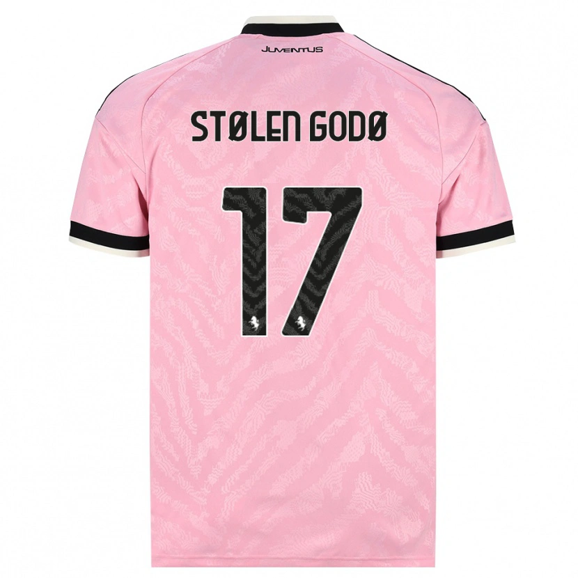 Danxen Criança Camisola Emma Stølen Godø #17 Preto Rosa Alternativa 2026/27 Camisa Brasil