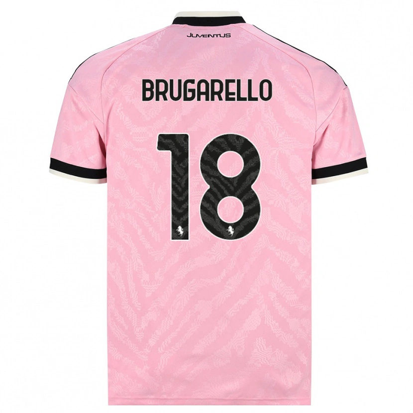 Danxen Criança Camisola Mattia Brugarello #18 Preto Rosa Alternativa 2026/27 Camisa Brasil