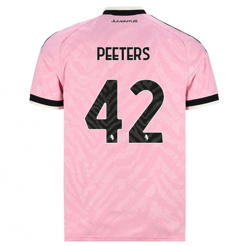Danxen Criança Camisola Daouda Peeters #42 Preto Rosa Alternativa 2026/27 Camisa Brasil