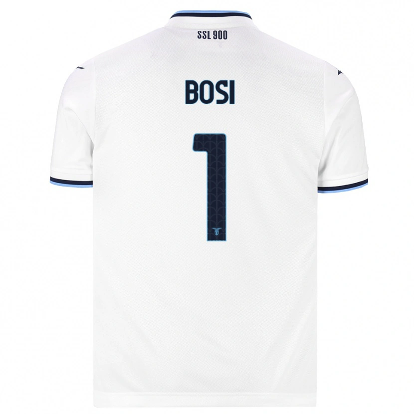 Danxen Criança Camisola Gioele Bosi #1 Branco Azul Marinho Alternativa 2026/27 Camisa Brasil