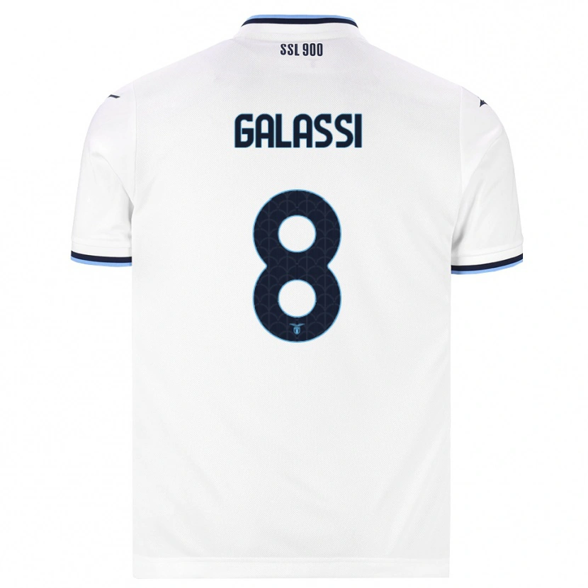 Danxen Criança Camisola Bruno Galassi #8 Branco Azul Marinho Alternativa 2026/27 Camisa Brasil