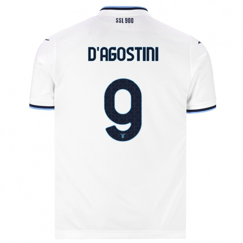 Danxen Criança Camisola Lorenzo D'agostini #9 Branco Azul Marinho Alternativa 2026/27 Camisa Brasil