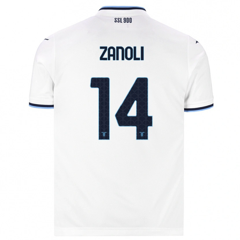 Danxen Criança Camisola Martina Zanoli #14 Branco Azul Marinho Alternativa 2026/27 Camisa Brasil