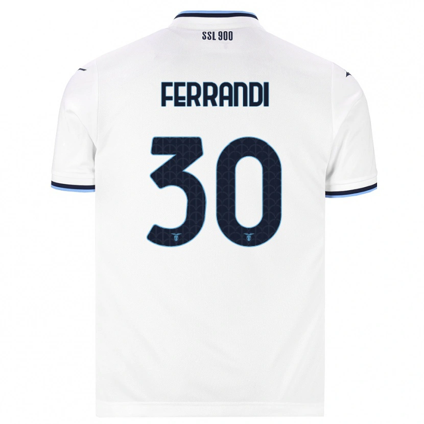 Danxen Criança Camisola Giulia Ferrandi #30 Branco Azul Marinho Alternativa 2026/27 Camisa Brasil